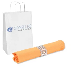 250 pcs 17"x17" inch Polyester Cloth Napkin - Orange - w/ Rings Wedding gx - Picture 1 of 6