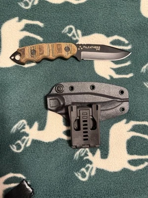 BUCK 245-MATT WOULD GO - M. КОЖА ТЕМНО-МОРСКОЙ ПЕЧАТИ НОЖ РЕДКИЙ СНЯТ С ПРОИЗВОДСТВА 4» - Изображение 1 из 4