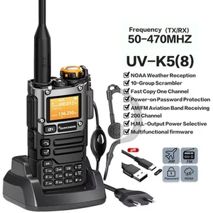 Do Quansheng UV-K6 Walkie Talkie 5W Pasmo powietrza Radio Tyep C Charge UHF VHF Radio - Zdjęcie 1 z 31