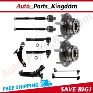 Front Lower Control Arm Suspension with Wheel Hub Bearing For 2008-2013 Nissan - Picture 1 of 9