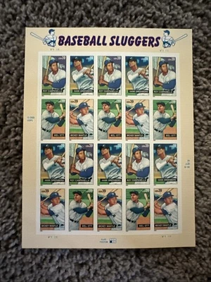 Baseball Sluggers Full Sheet Of Stamps - Image 1 of 2