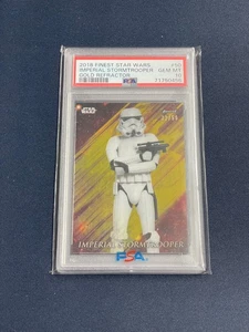 2018 Topps Finest Star Wars Imperial Stormtrooper Gold Refractor /50 PSA 10 - Picture 1 of 2