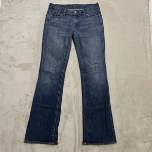 7 For All Mankind Jeans Womens Size 29 Bootcut Dark Wash Low Rise Blue Denim - Picture 1 of 10