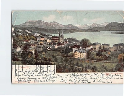 Postal Ciudad Vista de Lucerna Suiza Foto 1 de 2