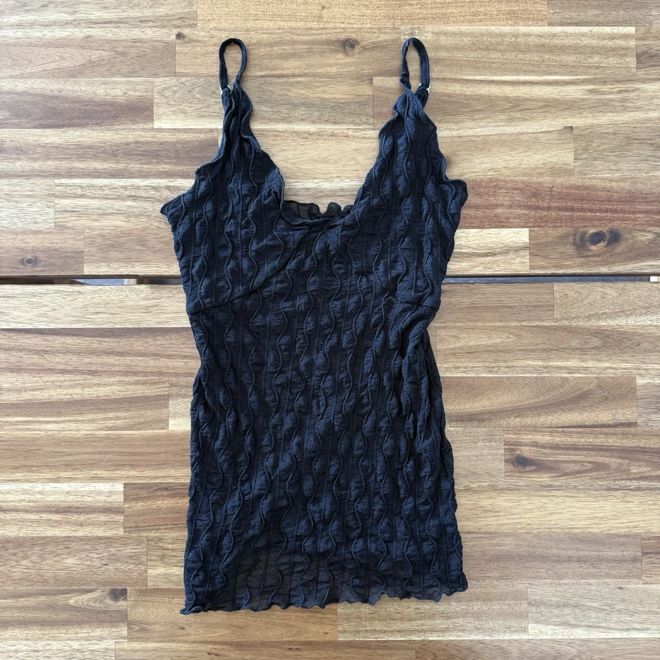 Camiseta sin mangas Babydoll Cami vintage para mujer S negra hada Y2K Whimsigoth vamp grunge Foto 1 de 4