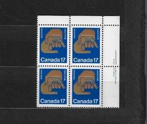 CANADA  # 856   PLATE BLOCK UR    17 CENTS - Bild 1 von 1