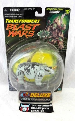 Transformers 1999 Beast Wars Deluxe Class Fox Kids Rinox MOSC - Image 1 of 2