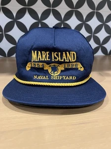 🇺🇸 Vintage MARE ISLAND MARINE SHIPYARD 1854-1996 Snapback Mütze - verstellbar - Bild 1 von 6