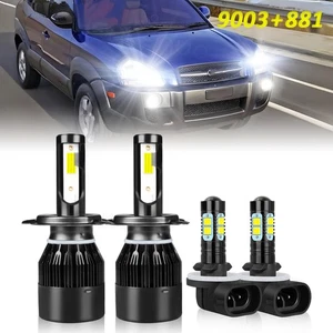 For Hyundai Tucson 2005-2009 6000K LED Headlight High/Low Fog lights Bulbs Combo - Picture 1 of 20
