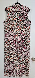 Chico's Maxikleid 3P Damen XL Petite Ärmellos Animal Leopard Stretch Neu mit Etikett - Bild 1 von 9