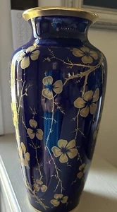 Royal Porzellan Bavaria KPM Germany Handarbelt Vase Echt Cobalt 93/28 Mint - Bild 1 von 6