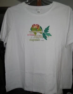 Christopher & Banks 1X Short Sleeve Summer Parrot Trim T-Shirt - Picture 1 of 2