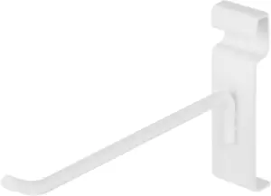 6 Inch White Grid Wall Hooks for Retail, Thrift, Boutique, Home, Garage - Durabl - Picture 1 of 7