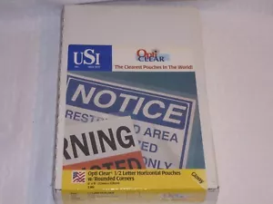 Bolsas laminadoras transparentes USI Opti 70ct 6x9 1/2 letras horizontales 5 mil brillantes - Imagen 1 de 3