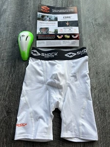 Shock Doctor 221 Compression Shorts with Cup | Size Boys XXS | White | NEW - Picture 1 of 4