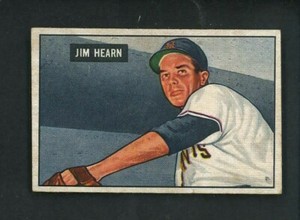 1951 Bowman # 61 Jim Hearn EX/MT condition New York Giants 98/5