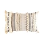 Moroccan Tufted Lumbar Pillow for Case Striped Cushion Cove