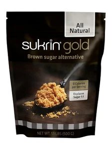Gold - Natural Brown 1:1 Sugar Substitute with Erythritol and Stevia, Zero Calor - Picture 1 of 12