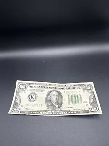 1 $100 1934 Dallas ((LIGHT GREEN SEAL)) Federal Reserve Note - Picture 1 of 4