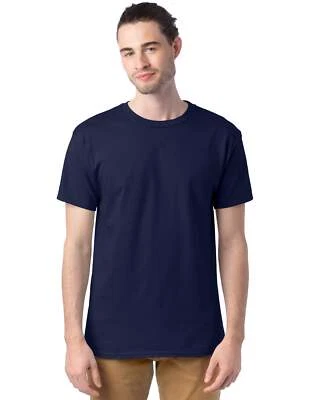Paquete de 6 camisetas Hanes para hombre manga corta cuello redondo peso medio esenciales auténticas Foto 1 de 4