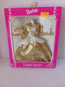 Barbie 1995 Fashion Avenue Deluxe Gold and White Gown #14303 MIP - Picture 1 of 3