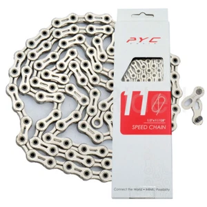 PYC SP1101 11 speed 116L Bike Chain for SHIMANO / SRAM / Campagnolo Silver - Picture 1 of 10
