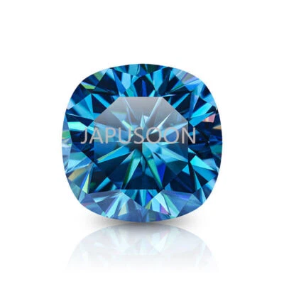 1~4ct VVS1 blue color Cushion Excellent Cut Moissanite Loose Gemstones & GRA - Image 1 of 4