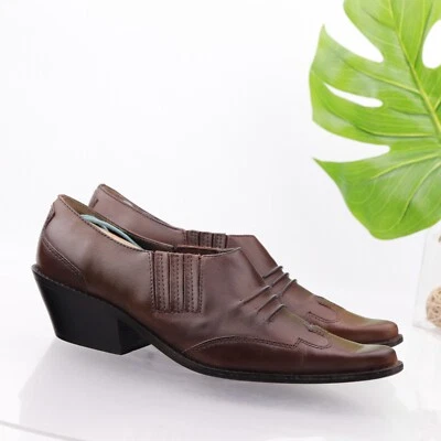 Bota Matisse Para Mujer Vintage Talla 10 Western Shootie Botín Cuero Marrón Pintado Foto 1 de 4