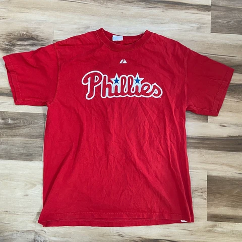 Philadelphia Phillies Chase Utley Jersey T Shirt # 26 Mens Large Short Sleeve Cover