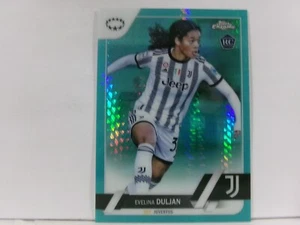 Evelina Duljan 2022-23 Topps Cromo UEFA Mujer Aqua Prism Refractor RC #56 - Imagen 1 de 2