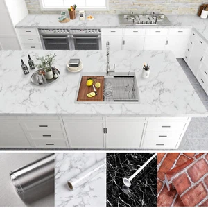 Marble Contact Vinyl Paper Self Adhesive Peel Stick Wallpaper Kitchen Countertop - Picture 1 of 42