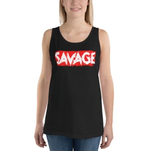 Women Tank Top Tee Savage Shirt Sleeveless T-Shirt I Am A Savage Sexy Summer Top - Picture 1 of 5