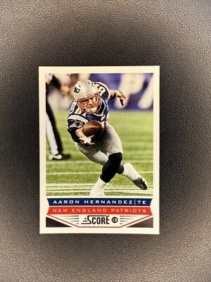 2013 Score - Aaron Hernandez #128 - Image 1 of 2