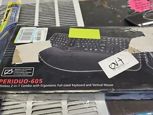 Perixx PERIDUO-605 Wireless 2.4 Ergonomic Fullsize Keyboard Mouse Set Wrist Rest - Picture 1 of 4