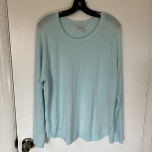 Athleta Women’s Mindset Sweatshirt Size Large Light Blue Top Soft - Picture 1 of 7