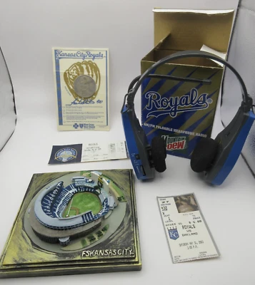 Vtg Lot ROYALS Kansas City Kauffman Stadium + Frank White Coin + Radio + Tickets - Image 1 of 4