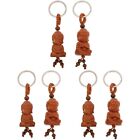 6 Pcs Vintage Buddha Hanging Ornament Feng Shui Key Chains Pendant Modeling