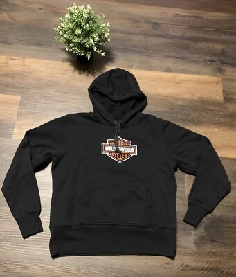 Sudadera con capucha negra Harley-Davidson para niños grandes talla pequeña Foto 1 de 4
