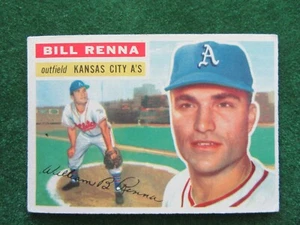 1956 Topps Set Break # 82 Bill Renna Slightly Off Center Strong Corners - Picture 1 of 2