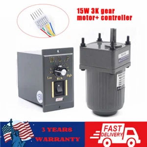 110V AC 450RPM Getriebemotor Elektromotor Variable Reduzierung Drehzahlregler 1:3 - Bild 1 von 12