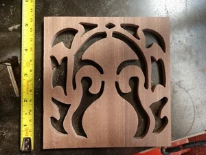 Victorian Fretwork Decoration 5" x 5 1/4" moulding grill panel scroll - Picture 1 of 7