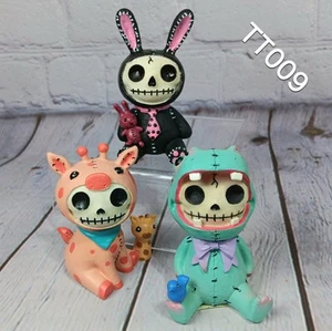 Furrybones 3 Figure Lot, GIRAFFE Kirin Hippolito BUNNY Black Bun-bun Skeletons - Picture 1 of 12