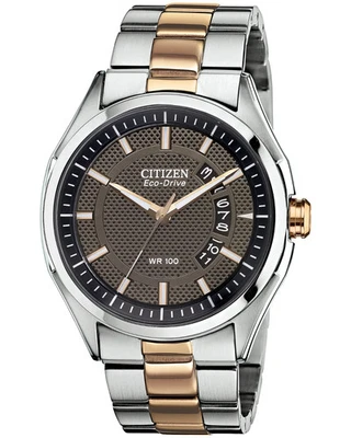 CITIZEN ECO- DRIVE SPORT CASUAL BLACK AND BROWN DIAL MEN'S WATCH NWT - Image 1 of 4