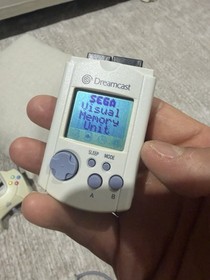 OEM Official Sega Dreamcast HKT-7000 VMU Visual Memory Unit White Tested & Works