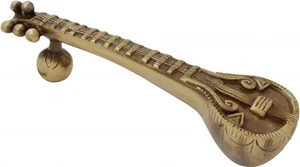Maniglia per porta Sitar 8 pollici in ottone - Foto 1 di 7