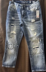 NWT! Miss Me Boyfriend Capri Size 25 #JB5151P242 Distressed - Picture 1 of 15