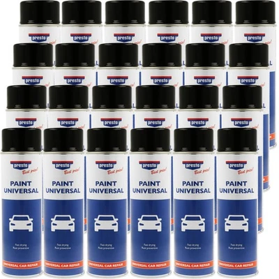 Presto paint spray black gloss 24 x 500 ml car paint spray paint spray can - Image 1 of 2