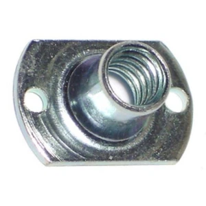 1/4"-20 x 1/4" Zinc Plated Steel Coarse Thread Brad Hole Tee Nuts (12 pcs.) - Picture 1 of 1