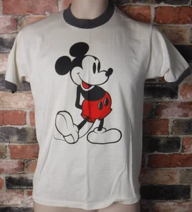 VINTAGE 1980'S MICKEY MOUSE T SHIRT SIZE M MADE IN USA L@@K - Picture 1 of 3