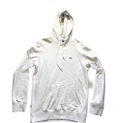 NUEVO CON ETIQUETAS OBEY Hombres Midway Sudadera con Capucha Sudadera M Blanco Terry Francés Foto 1 de 4